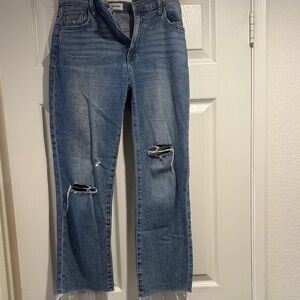 Hudson NOA  Jeans Blue Distressed Ankle Jeans high rise